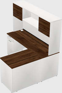 L-shaped office desk