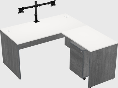 L-shaped office desk