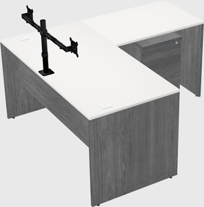 L-shaped office desk