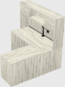L-shaped office desk