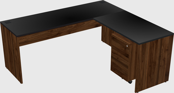 L-shaped office desk