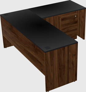 L-shaped office desk