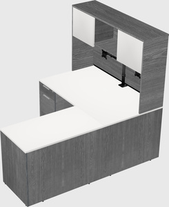L-shaped office desk