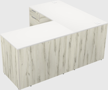 L-shaped office desk