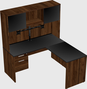 L-shaped office desk
