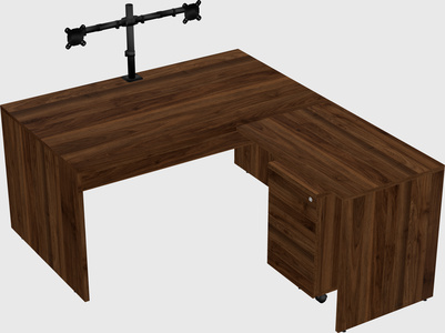 L-shaped office desk