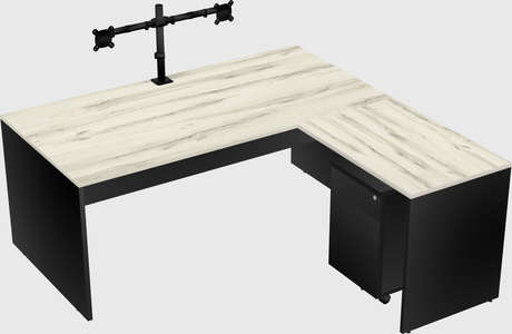 L-shaped office desk