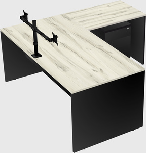 L-shaped office desk