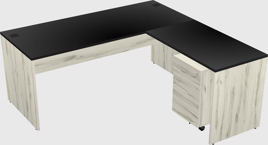 L-shaped office desk