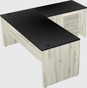 L-shaped office desk