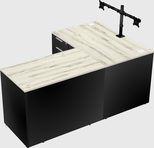 L-shaped office desk