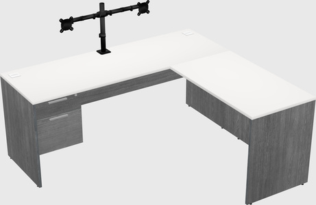 L-shaped office desk
