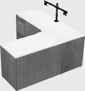 L-shaped office desk