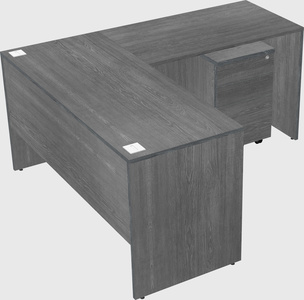 L-shaped office desk