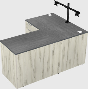 L-shaped office desk