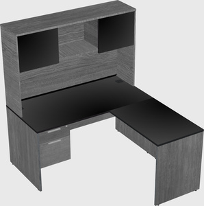 L-shaped office desk