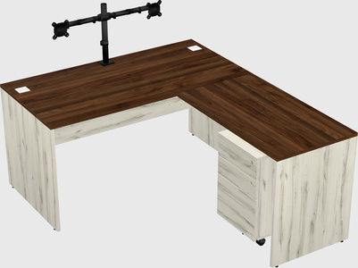 L-shaped office desk