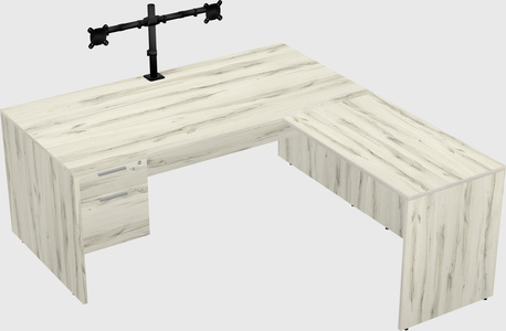 L-shaped office desk