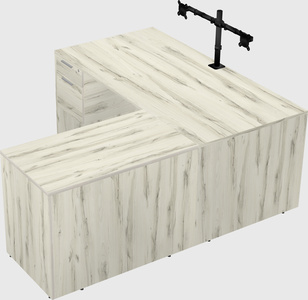 L-shaped office desk