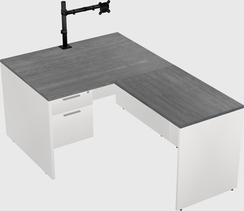 L-shaped office desk