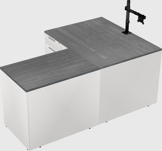 L-shaped office desk