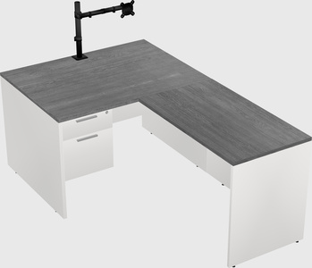 L-shaped office desk
