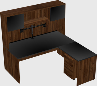 L-shaped office desk