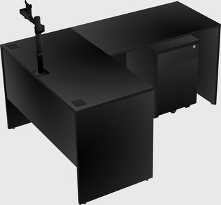 L-shaped office desk