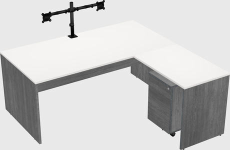 L-shaped office desk