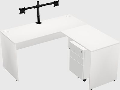 L-shaped office desk