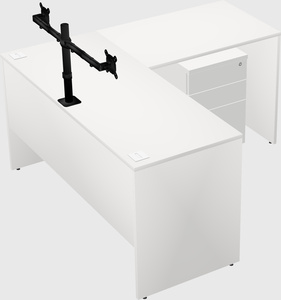 L-shaped office desk