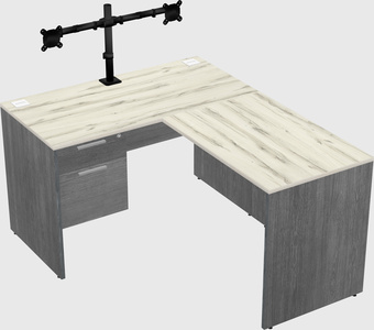 L-shaped office desk