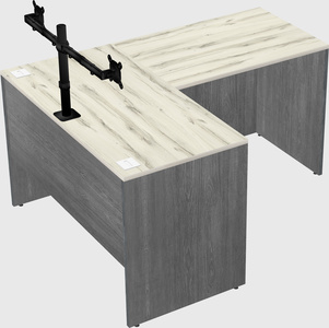 L-shaped office desk