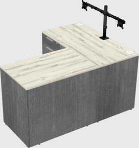 L-shaped office desk