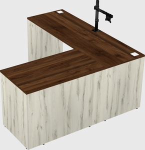 L-shaped office desk