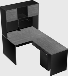L-shaped office desk