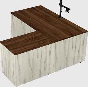 L-shaped office desk
