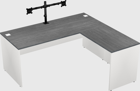 L-shaped office desk