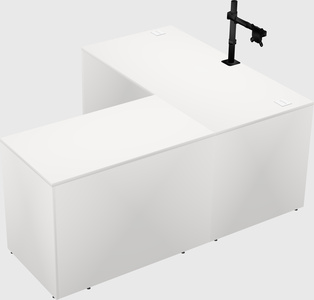 L-shaped office desk