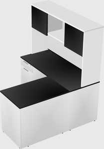 L-shaped office desk