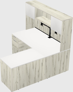 L-shaped office desk