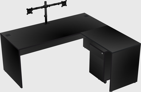 L-shaped office desk