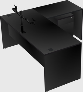 L-shaped office desk