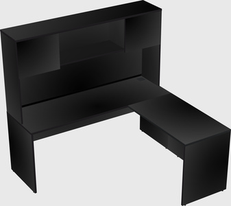 L-shaped office desk