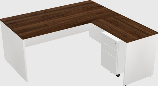 L-shaped office desk