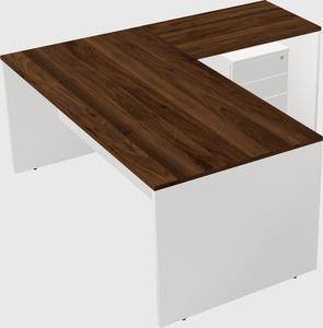 L-shaped office desk