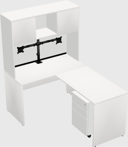 L-shaped office desk
