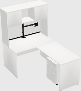 L-shaped office desk