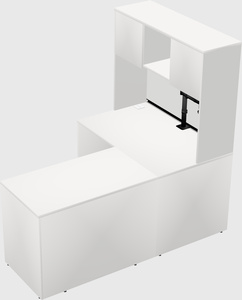 L-shaped office desk