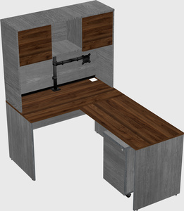 L-shaped office desk